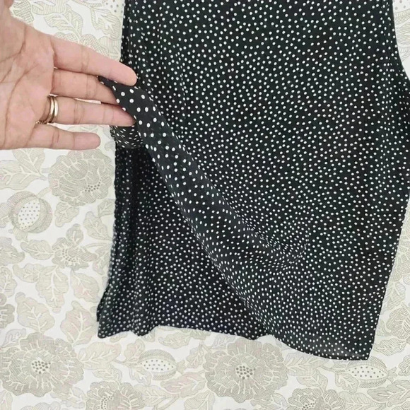 Chico's Polka Dot Tank Top Women's 2/ L Chiffon Layer Slit side 9725 - Picture 5 of 8